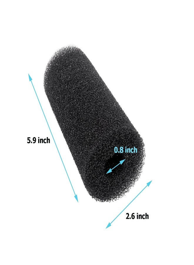 Qzbhct 4 Pack Aquarium Pre-Filter Sponges 5.9″ x 2.6 Inch Foam Filter Cartridges with 0.8" Inner Hole - Image 2